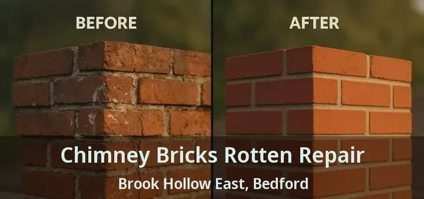 Chimney Bricks Rotten Repair Brook Hollow East, Bedford - TX