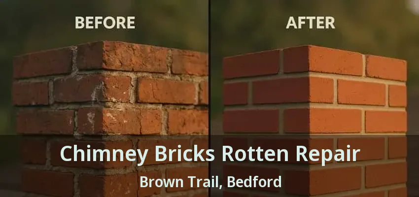 Chimney Bricks Rotten Repair Brown Trail, Bedford - TX