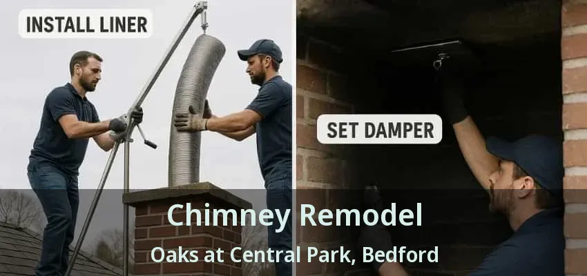 Chimney Remodel Oaks at Central Park, Bedford - TX