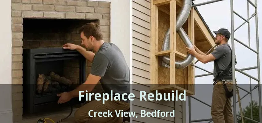 Fireplace Rebuild Creek View, Bedford - TX
