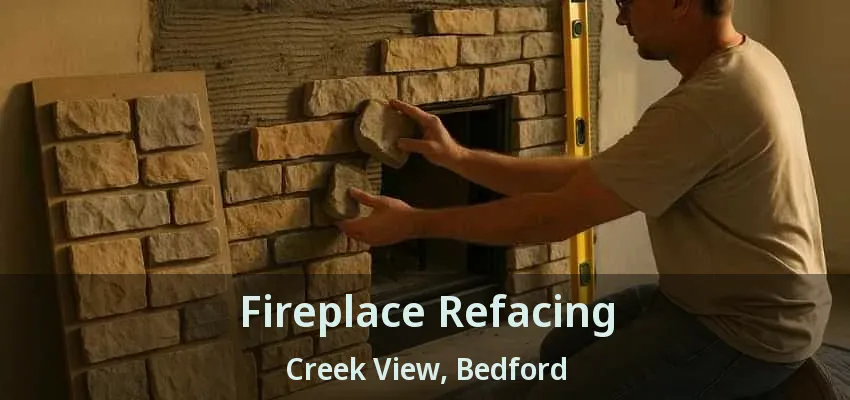 Fireplace Refacing Creek View, Bedford - TX