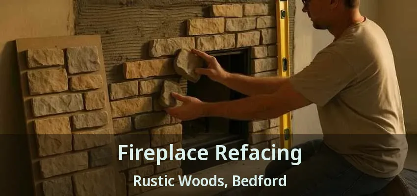 Fireplace Refacing Rustic Woods, Bedford - TX